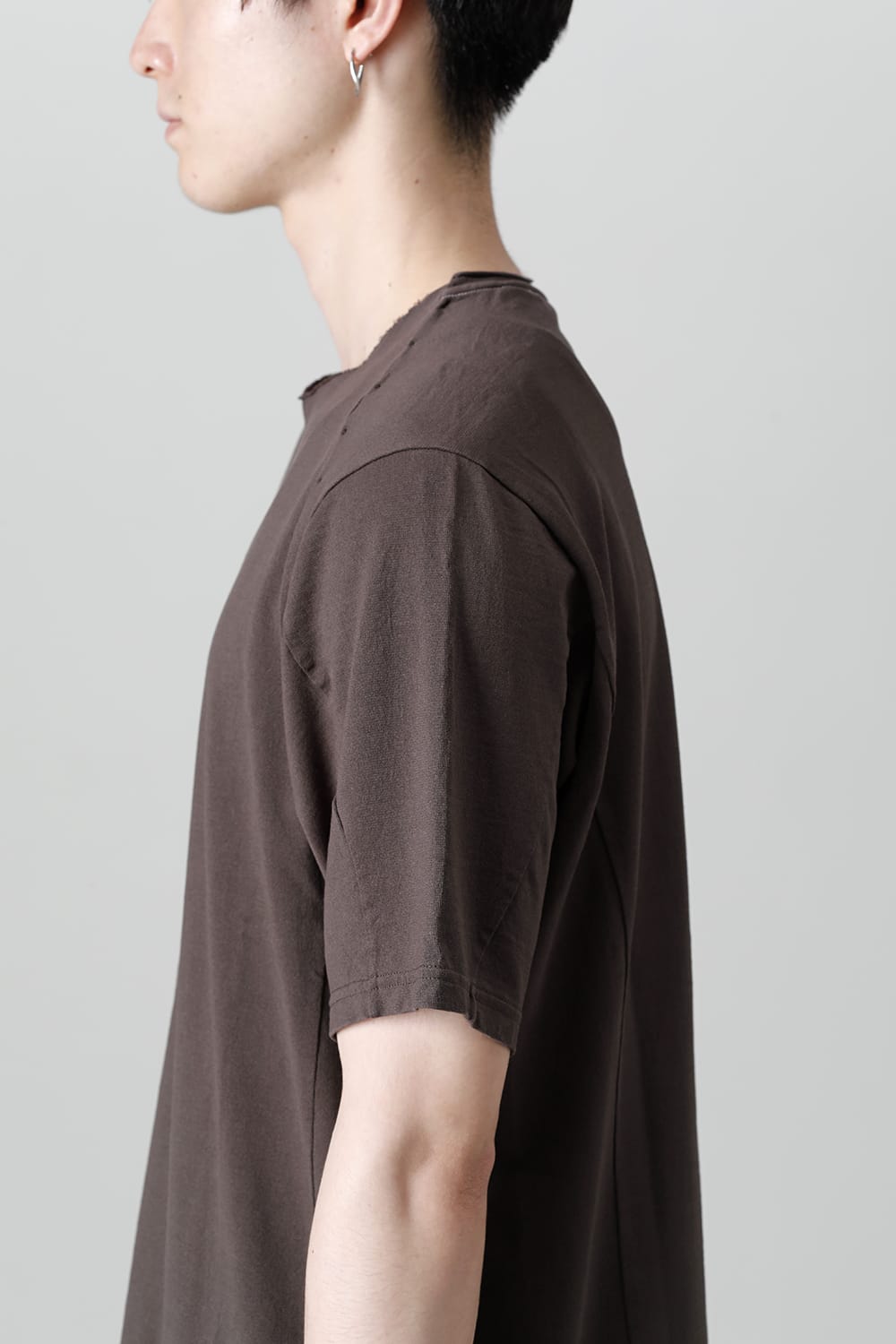 Short sleeve japanese paper jersey charcoal dyed  Charcoal