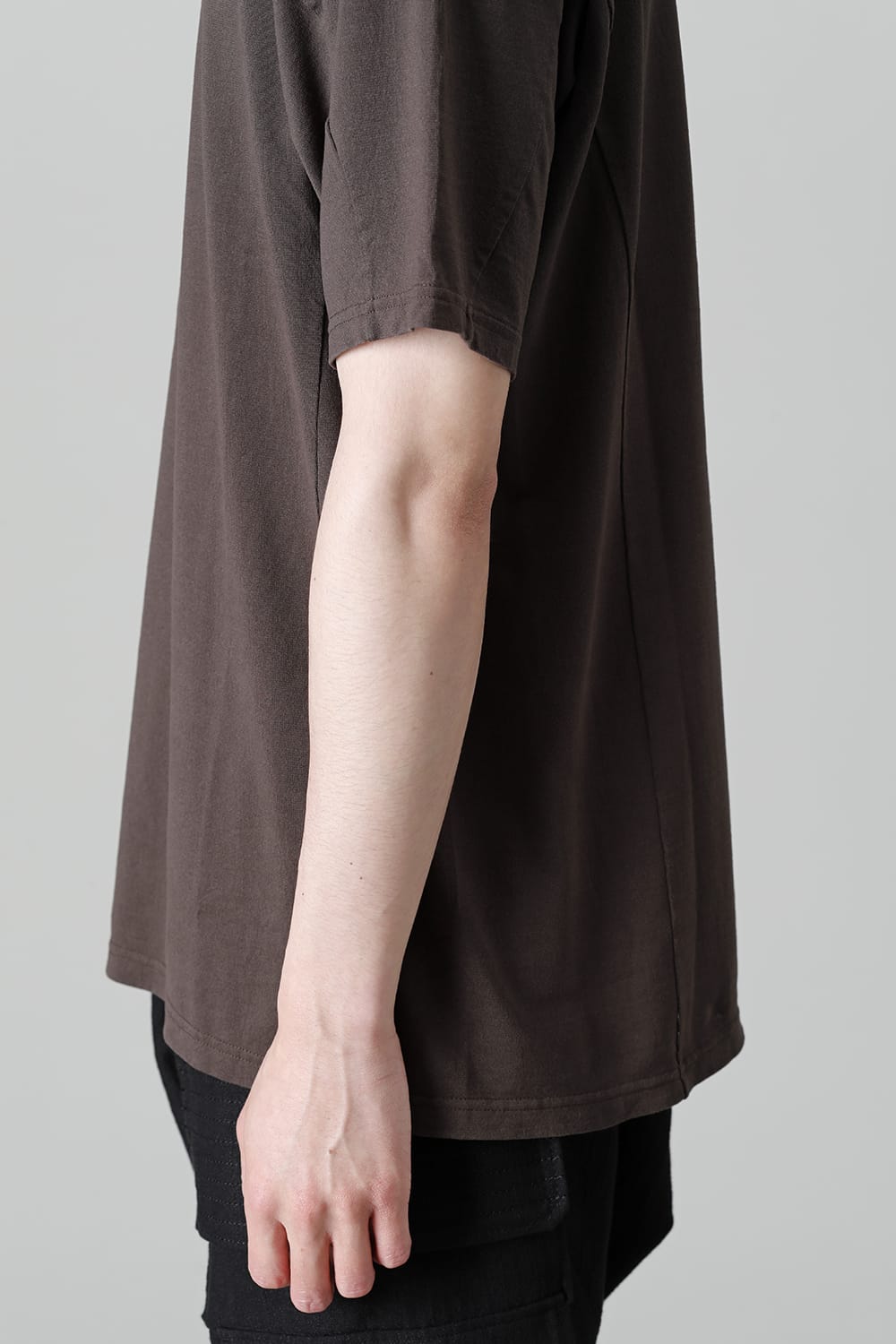 Short sleeve japanese paper jersey charcoal dyed  Charcoal