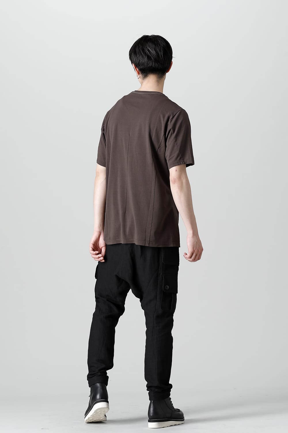 Short sleeve japanese paper jersey charcoal dyed  Charcoal