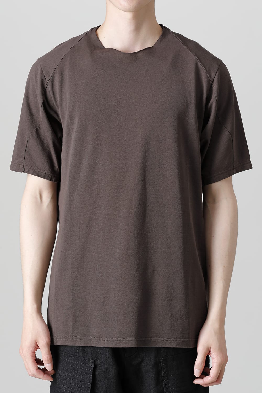 Short sleeve japanese paper jersey charcoal dyed  Charcoal