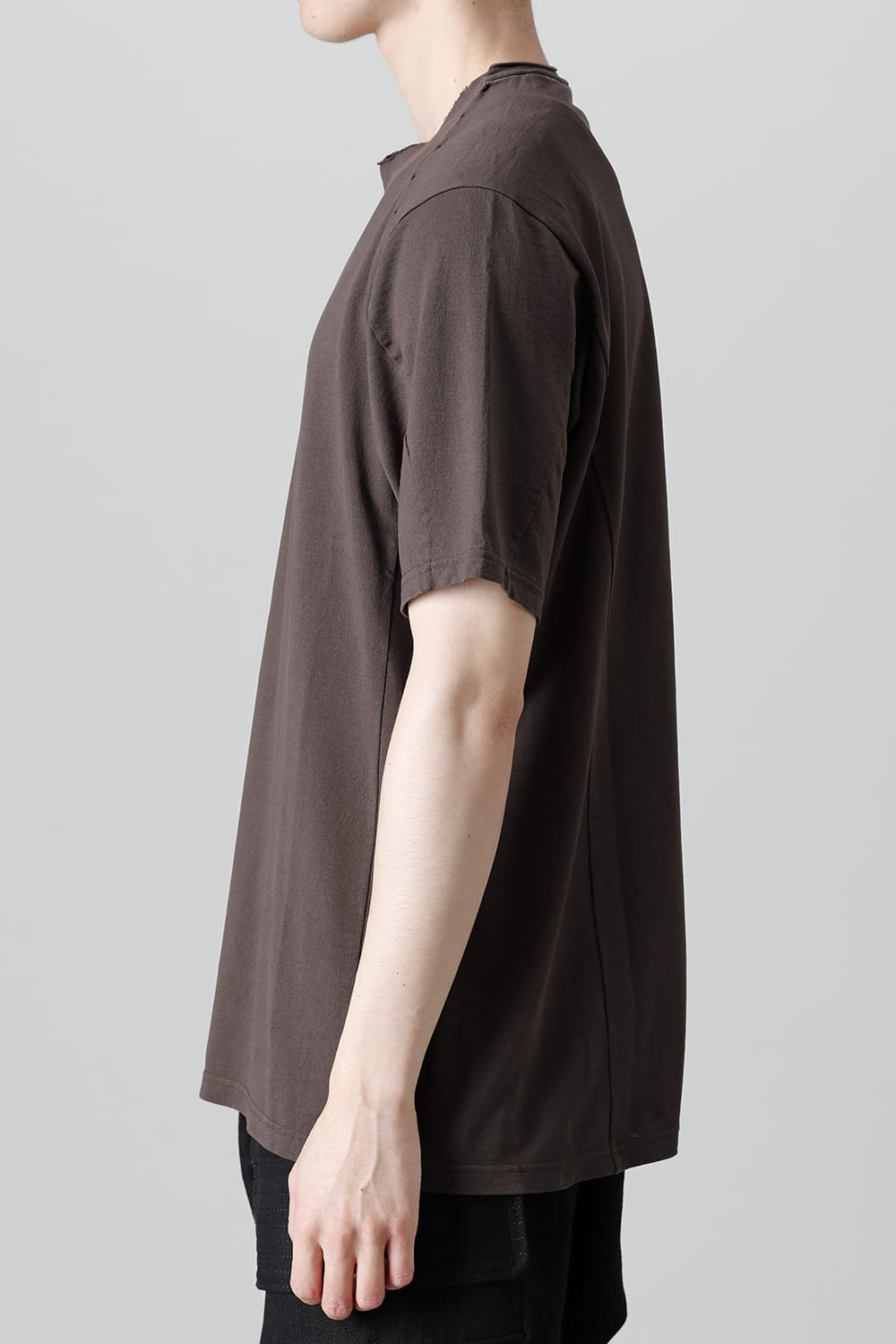 Short sleeve japanese paper jersey charcoal dyed  Charcoal