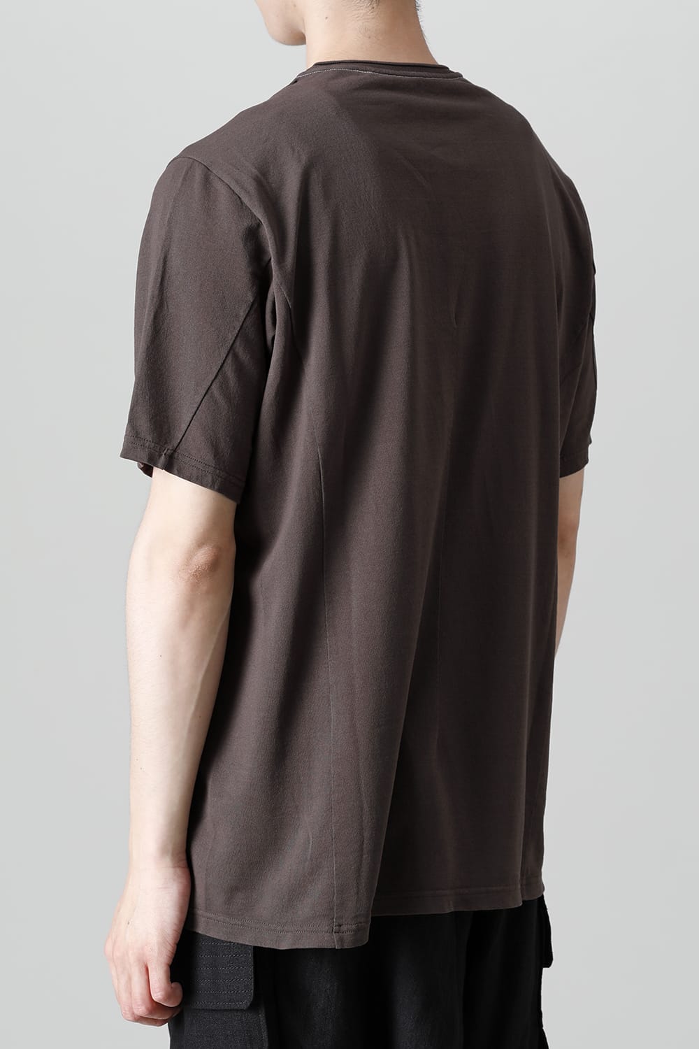 Short sleeve japanese paper jersey charcoal dyed  Charcoal