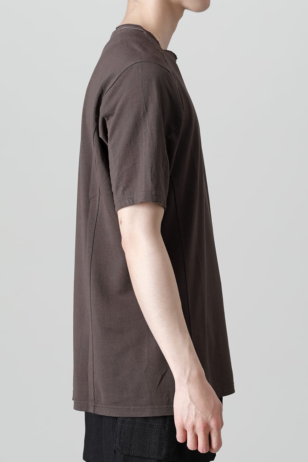 Short sleeve japanese paper jersey charcoal dyed  Charcoal