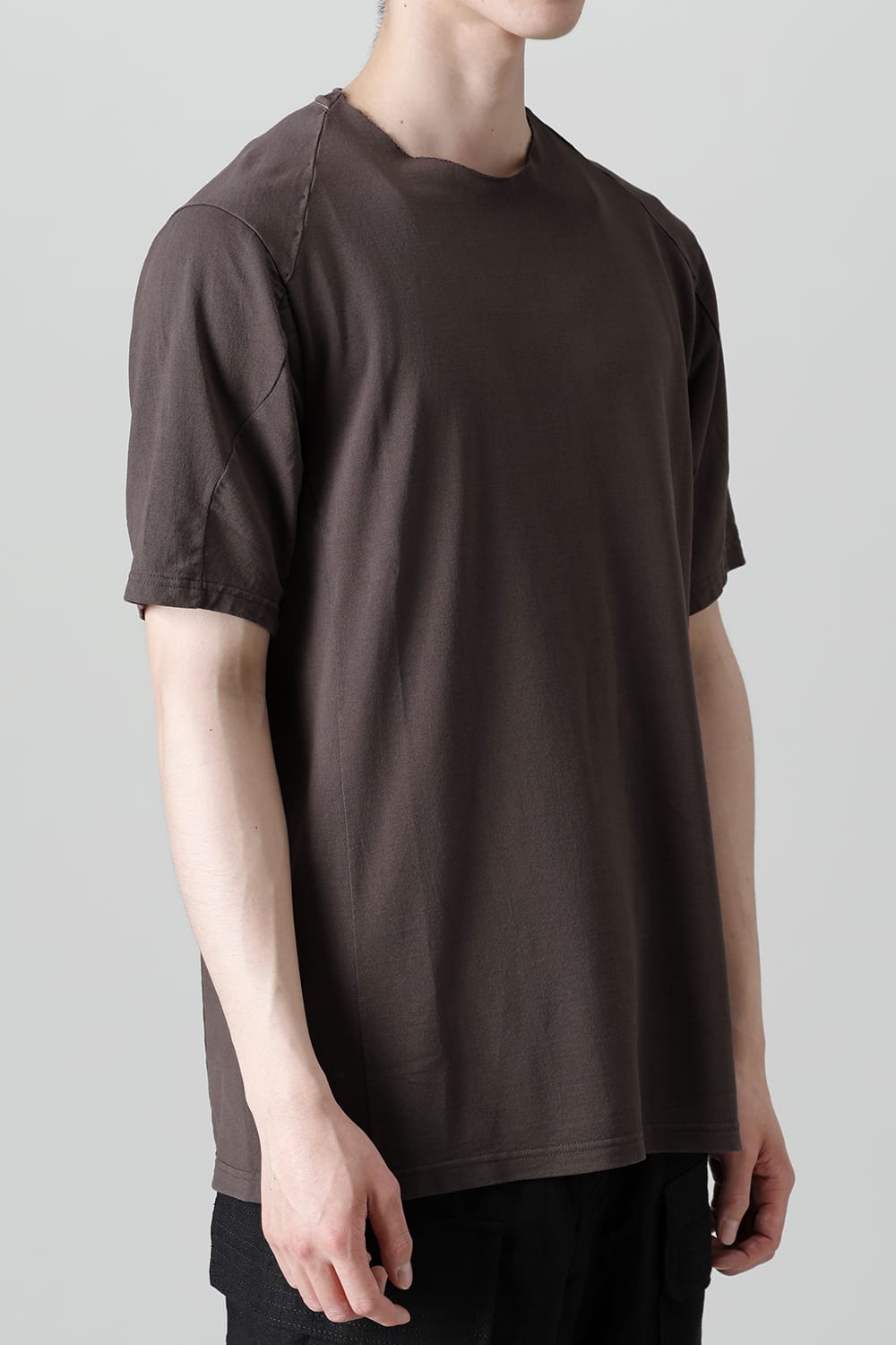 Short sleeve japanese paper jersey charcoal dyed  Charcoal