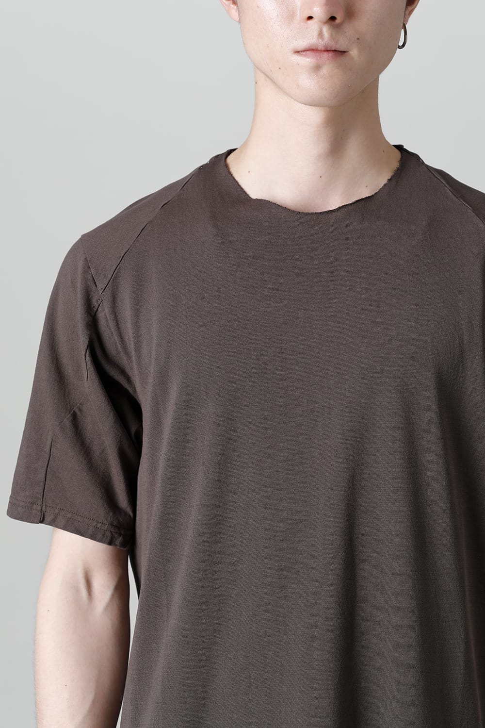 Short sleeve japanese paper jersey charcoal dyed  Charcoal