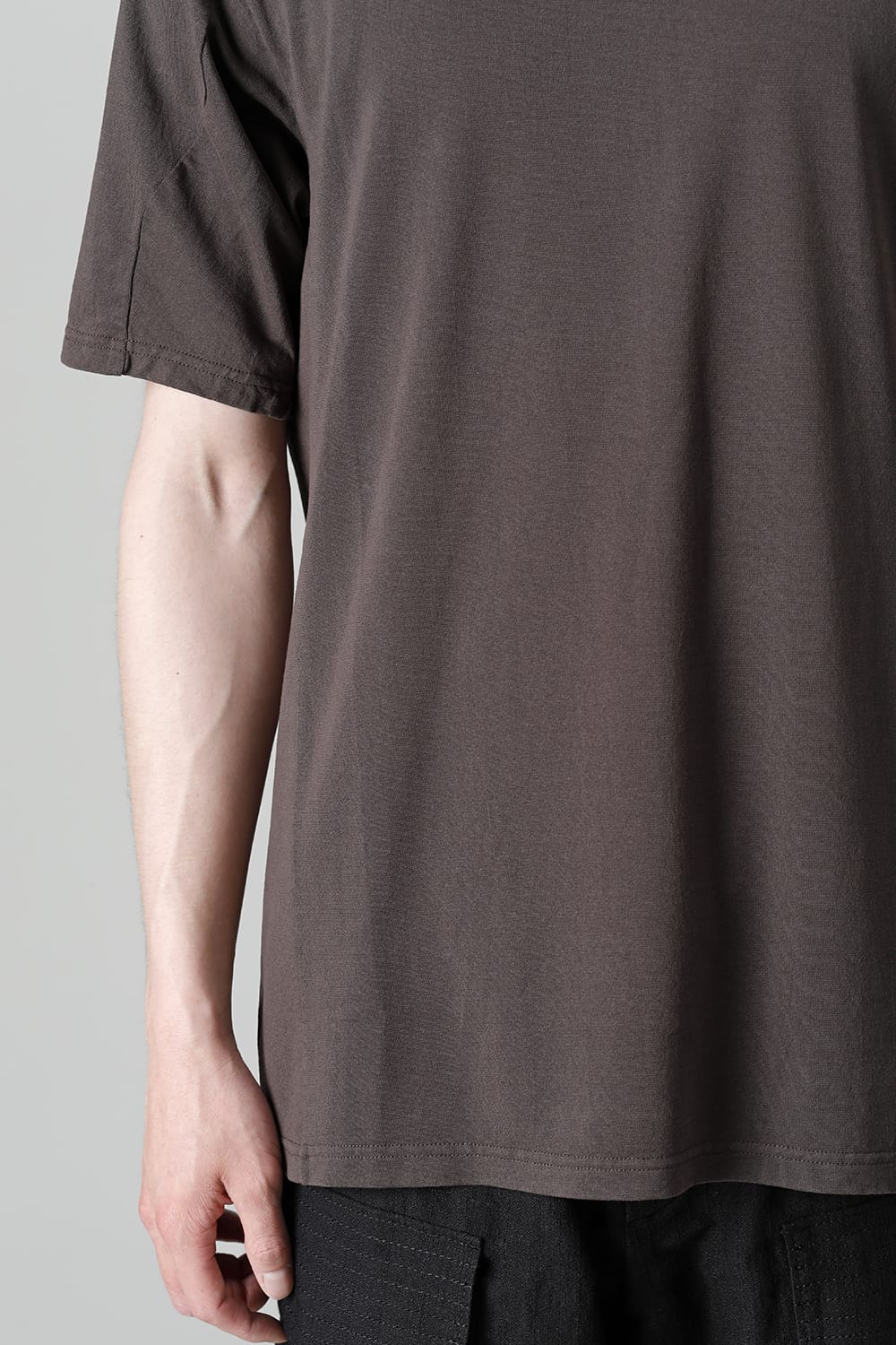 Short sleeve japanese paper jersey charcoal dyed  Charcoal