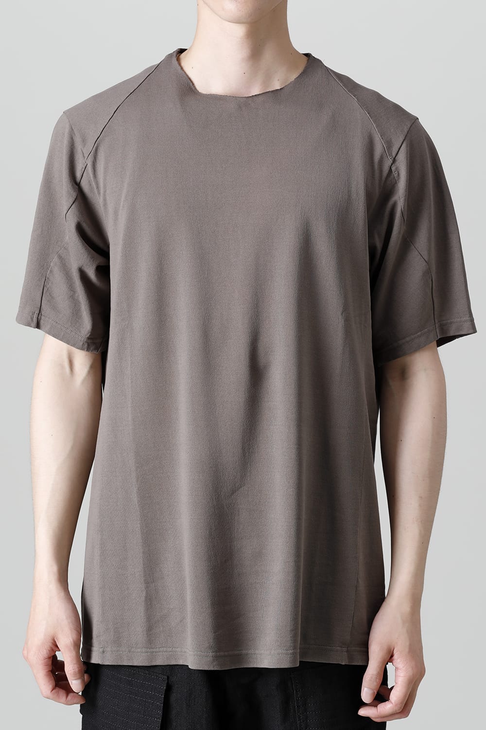 Short sleeve japanese paper jersey charcoal dyed  Light Gray