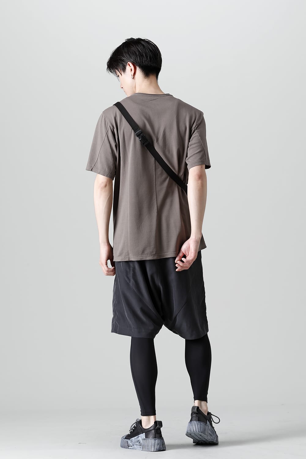 Short sleeve japanese paper jersey charcoal dyed  Light Gray