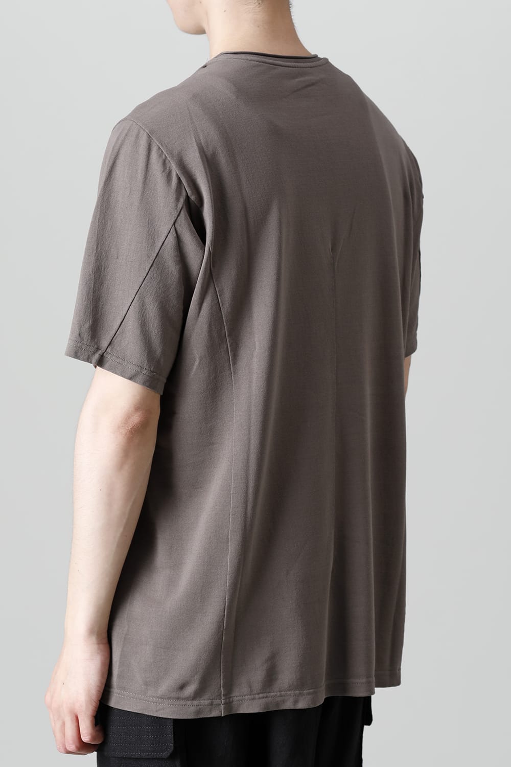 Short sleeve japanese paper jersey charcoal dyed  Light Gray