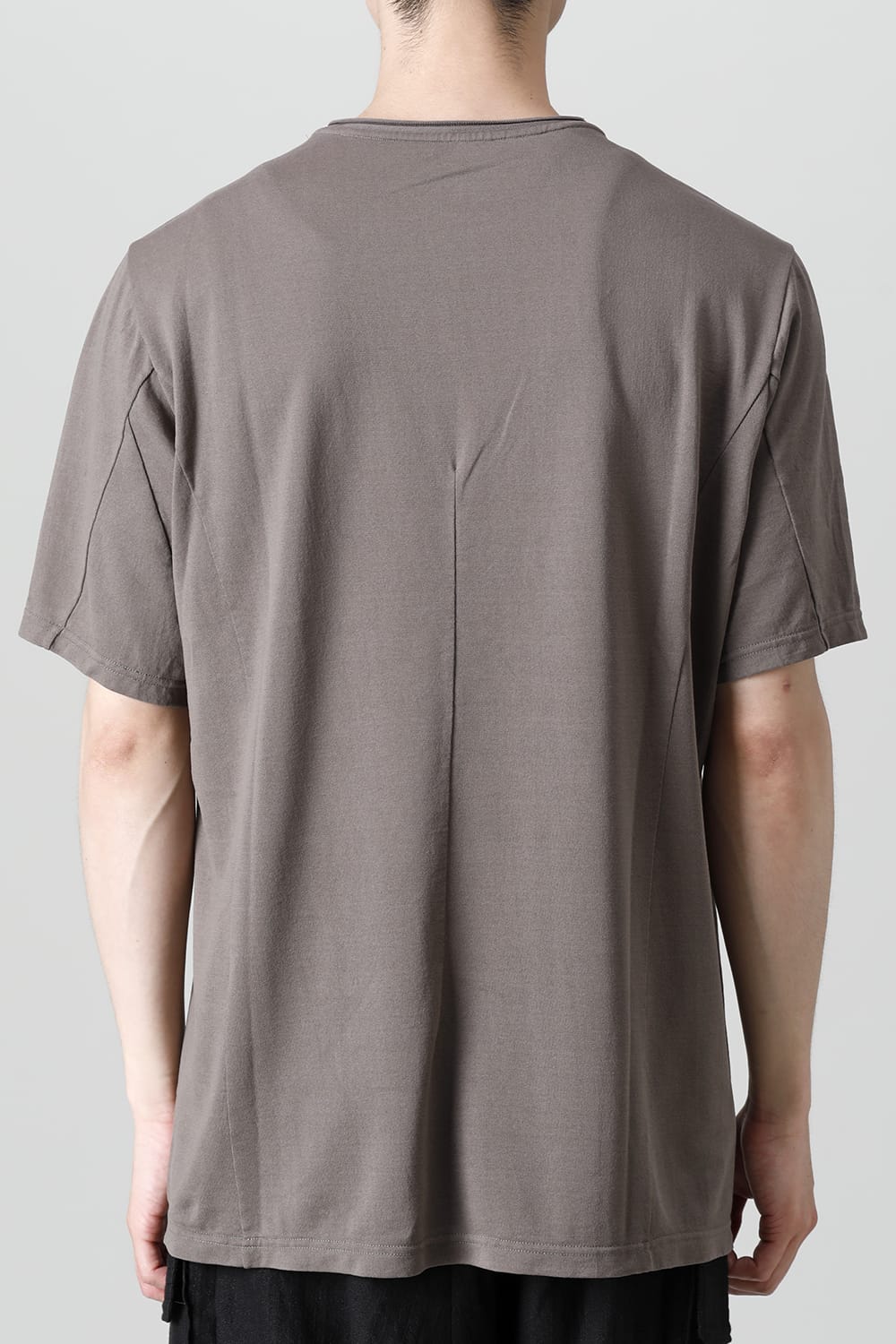 Short sleeve japanese paper jersey charcoal dyed  Light Gray