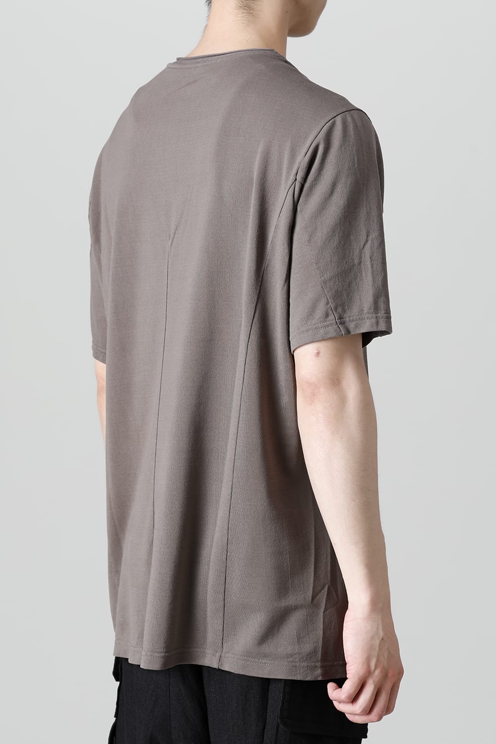 Short sleeve japanese paper jersey charcoal dyed  Light Gray