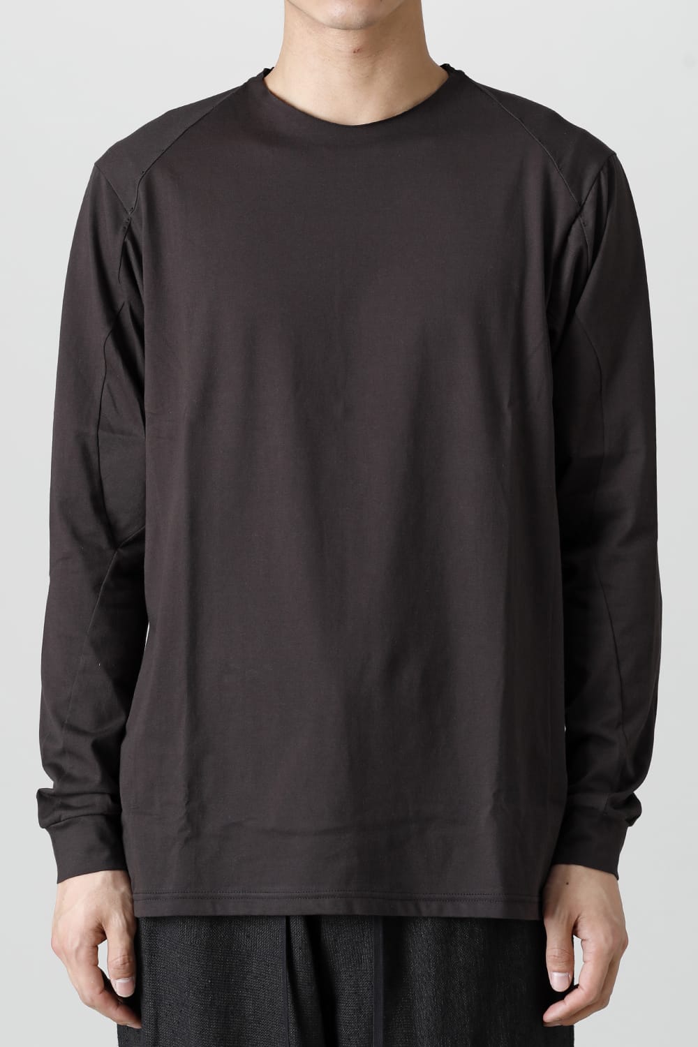 Long sleeve japanese paper jersey charcoal dyed  Charcoal
