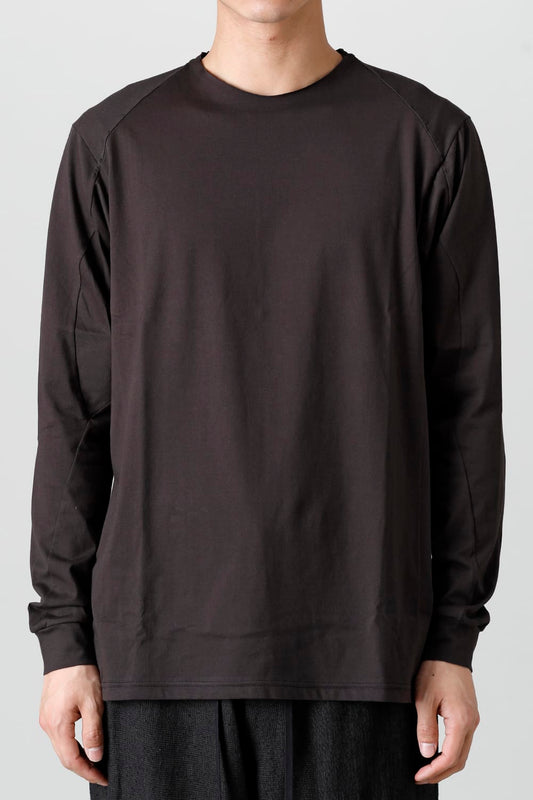 Long sleeve japanese paper jersey charcoal dyed  Charcoal