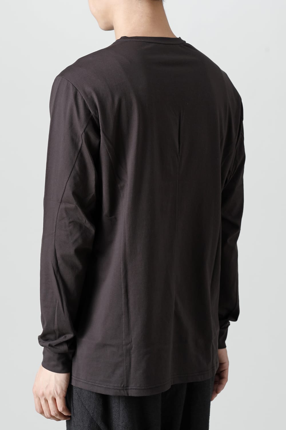 Long sleeve japanese paper jersey charcoal dyed  Charcoal