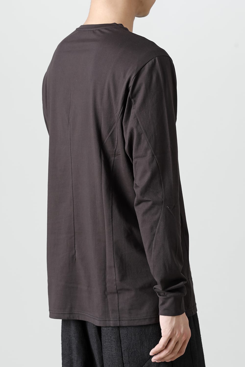 Long sleeve japanese paper jersey charcoal dyed  Charcoal