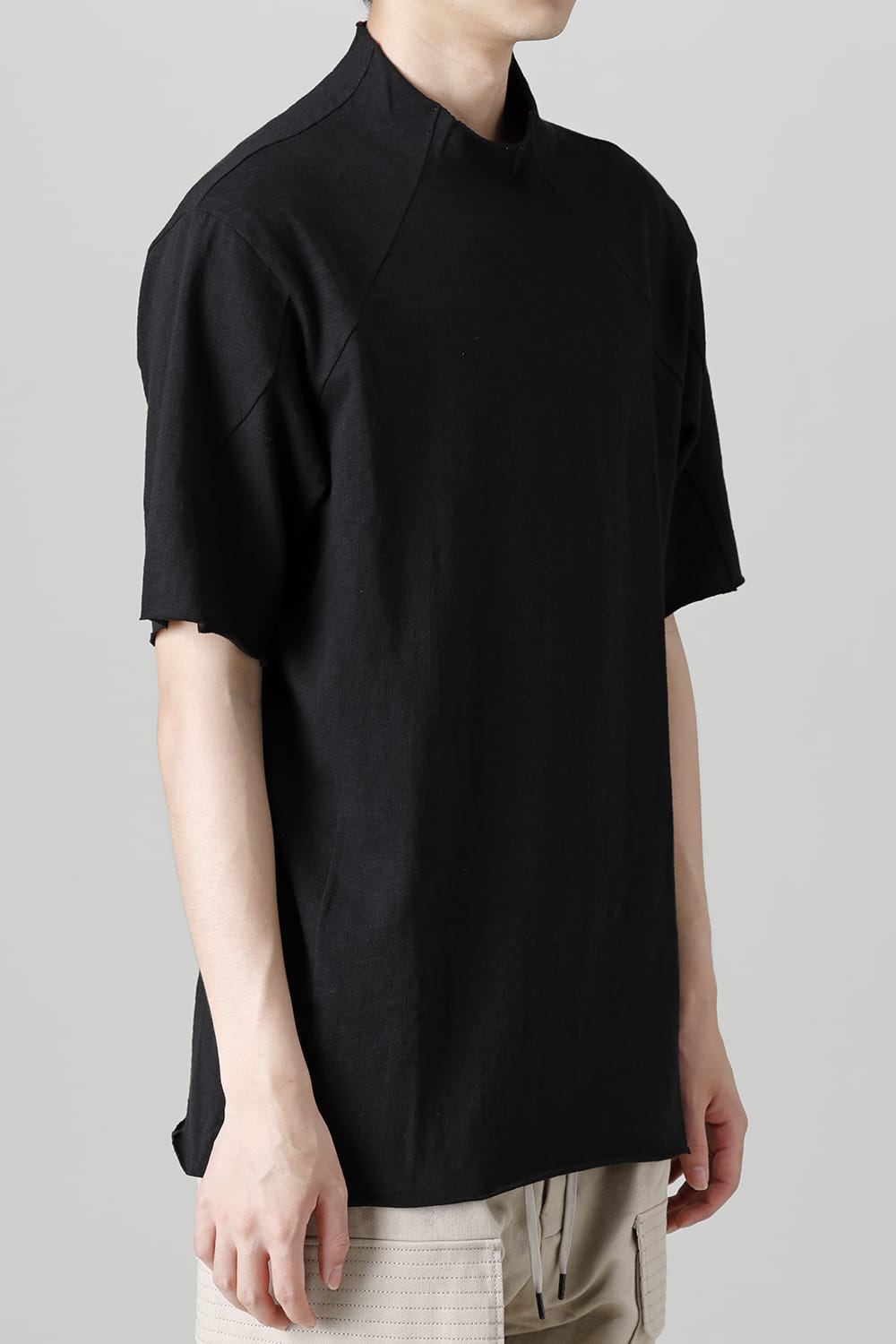 Short sleeve cotton jersey Black