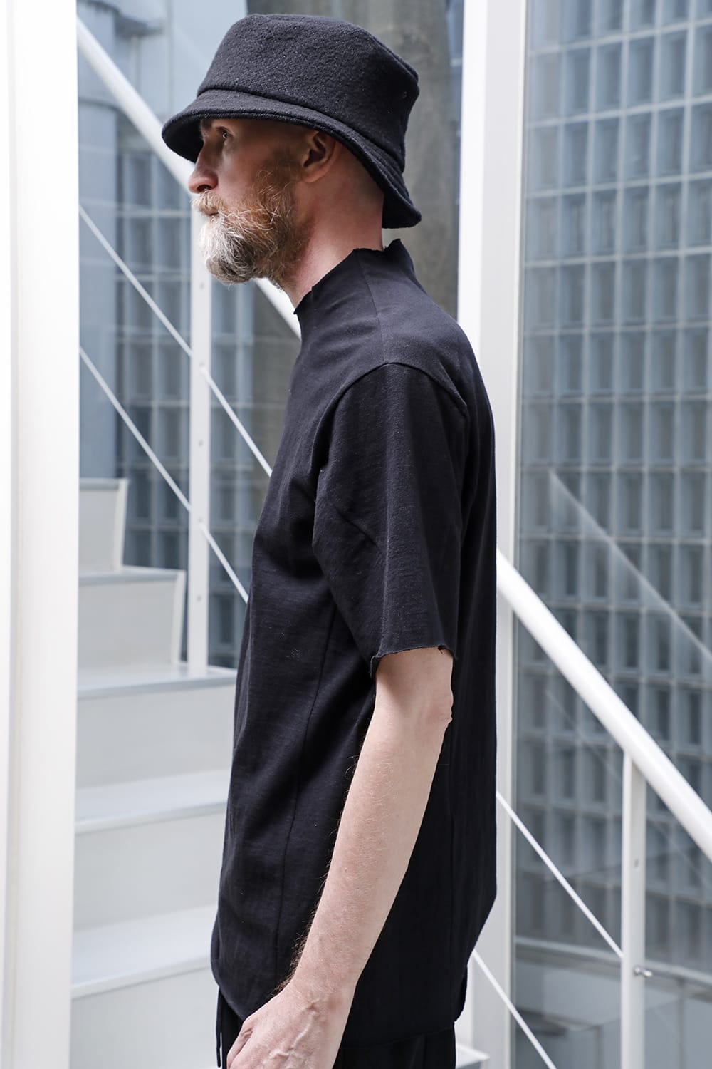 Short sleeve cotton jersey Black