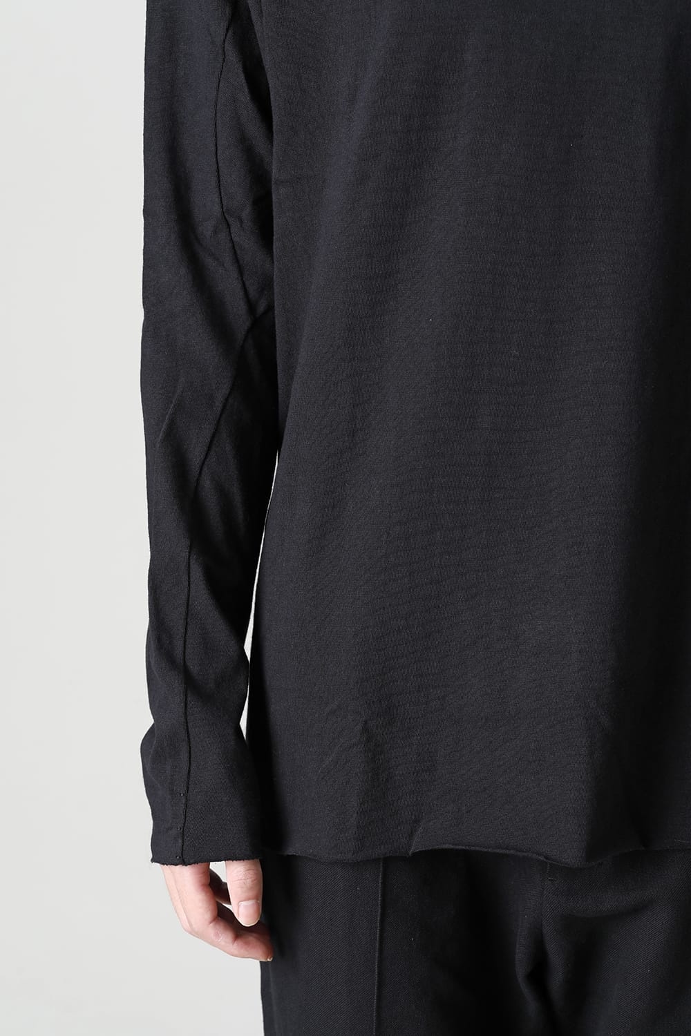 Long sleeve cotton jersey Black