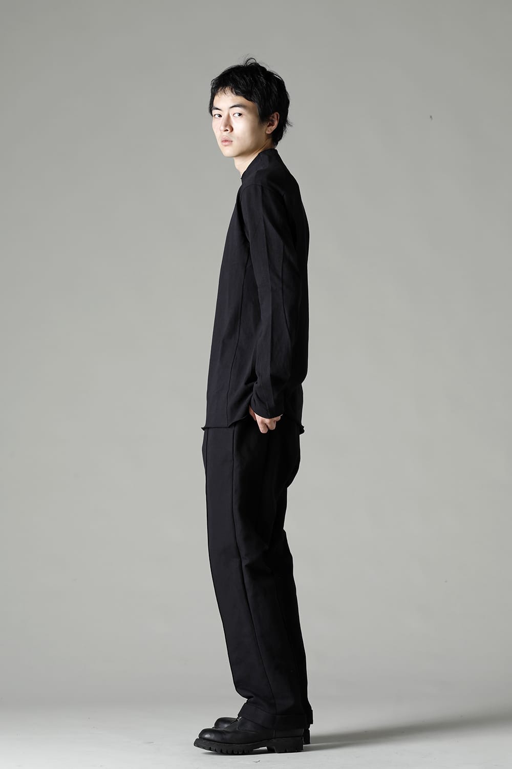 Long sleeve cotton jersey Black