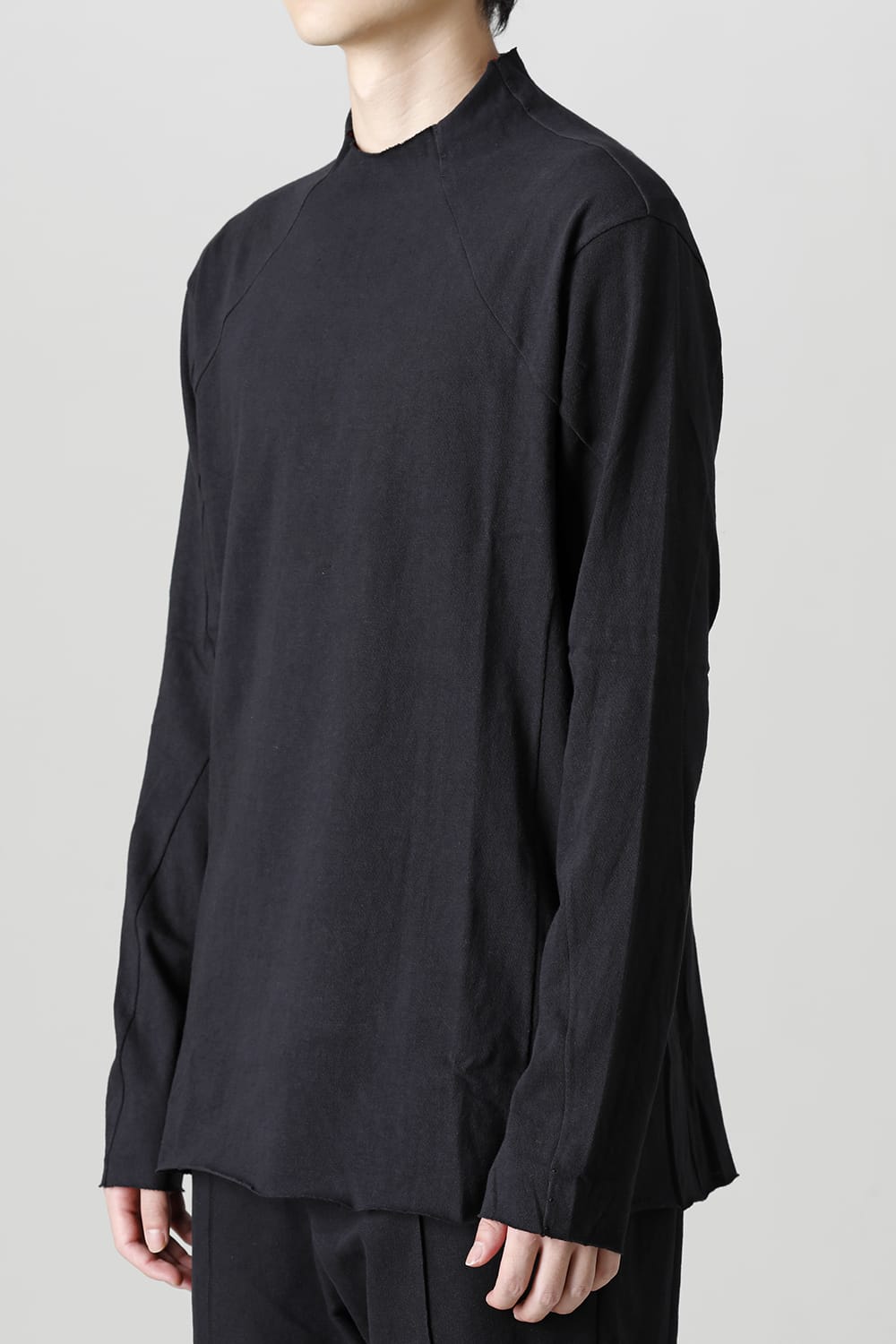 Long sleeve cotton jersey Black