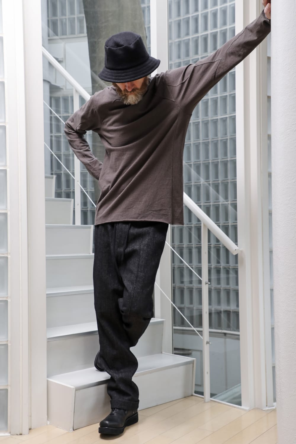 Long sleeve cotton jersey Gray