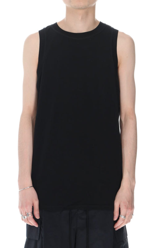 Tank top egyptian cotton interlock jersey (SUVIN) Black