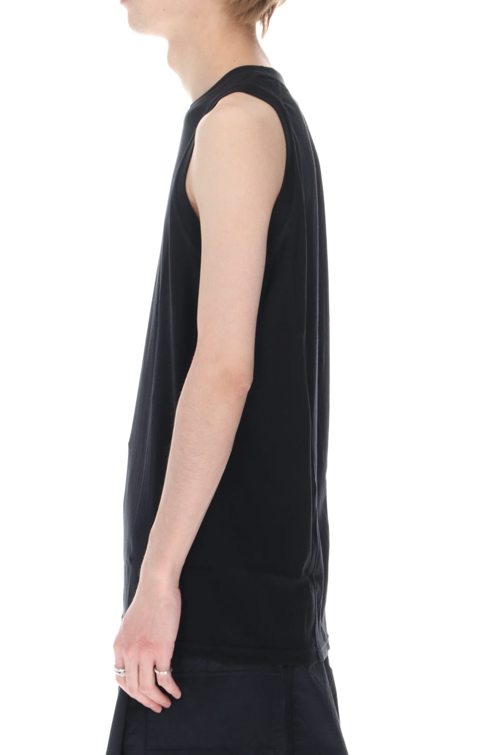 Tank top egyptian cotton interlock jersey (SUVIN) Black