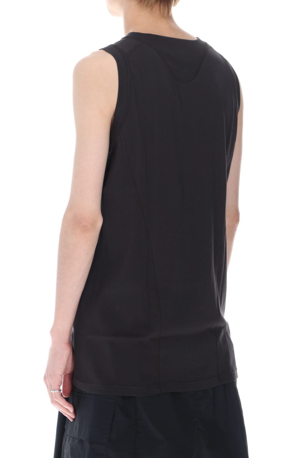 Tank top egyptian cotton interlock jersey (SUVIN) Charcoal