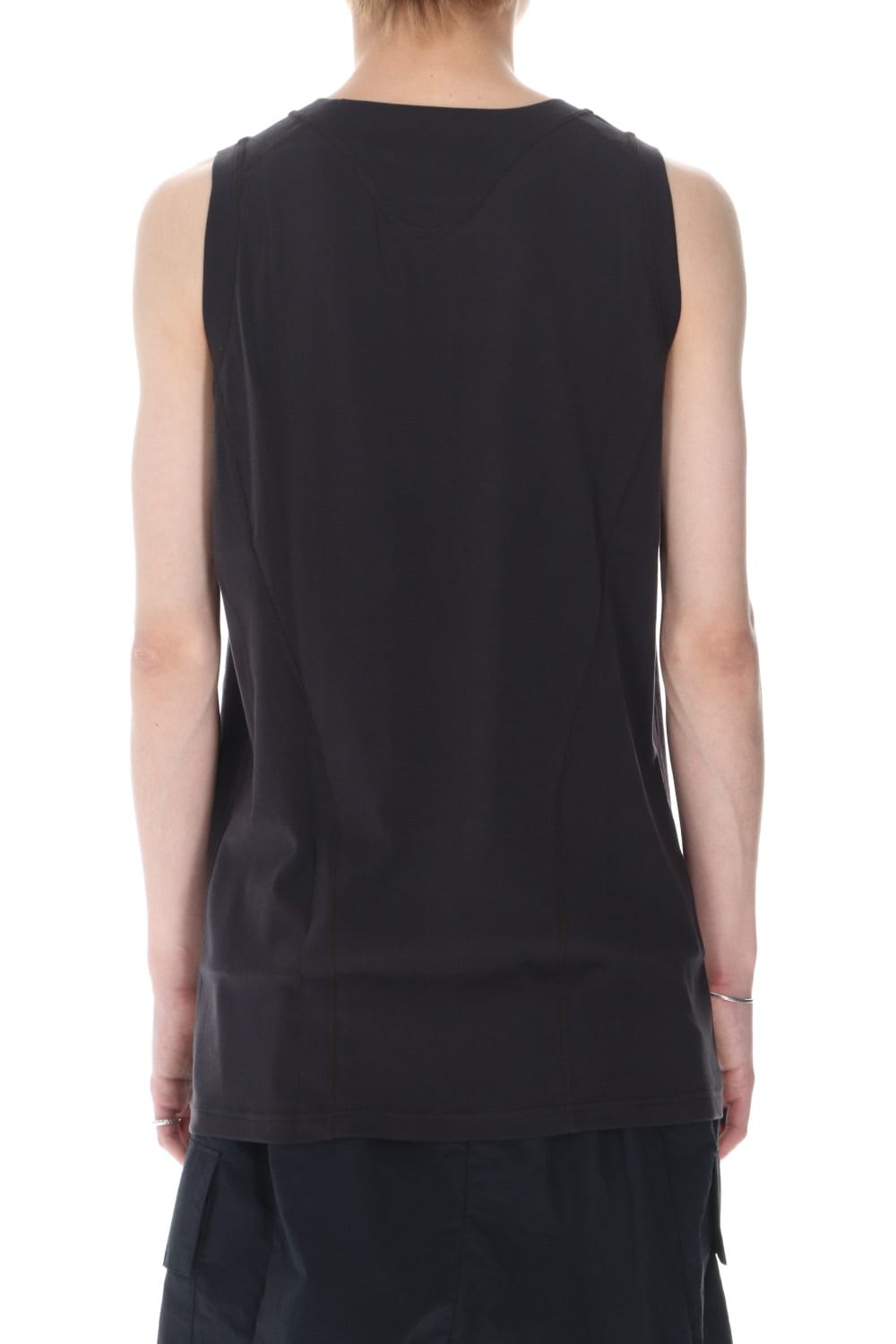 Tank top egyptian cotton interlock jersey (SUVIN) Charcoal