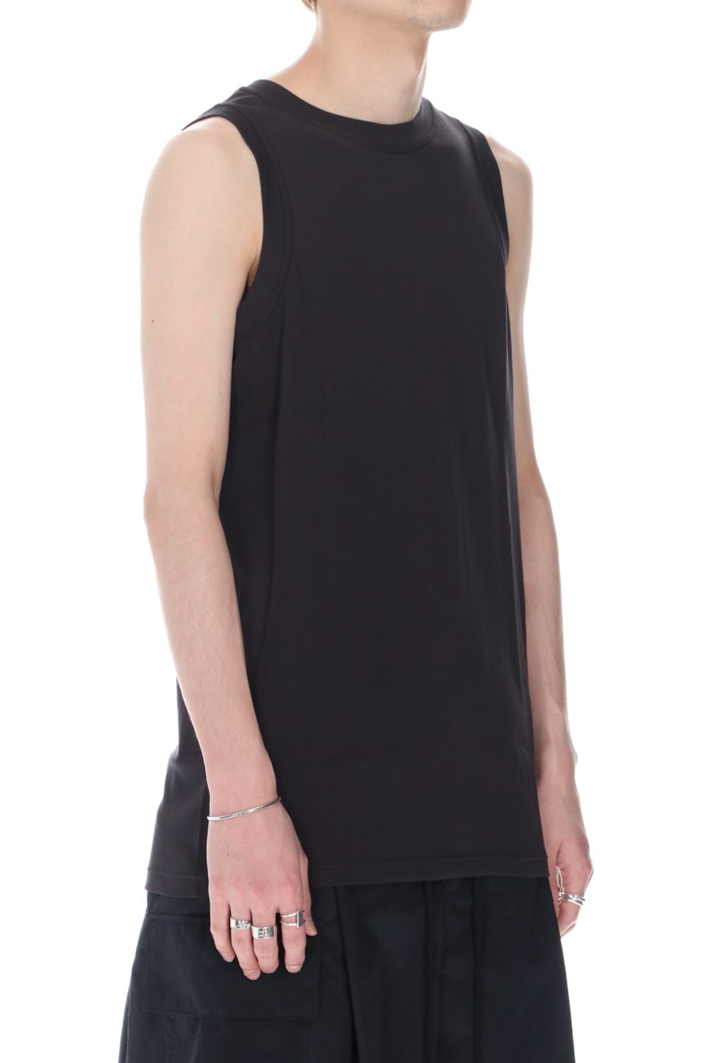 Tank top egyptian cotton interlock jersey (SUVIN) Charcoal