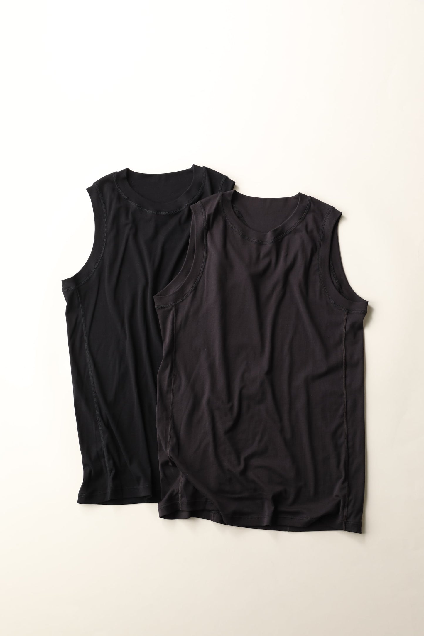 Tank top egyptian cotton interlock jersey (SUVIN) Charcoal