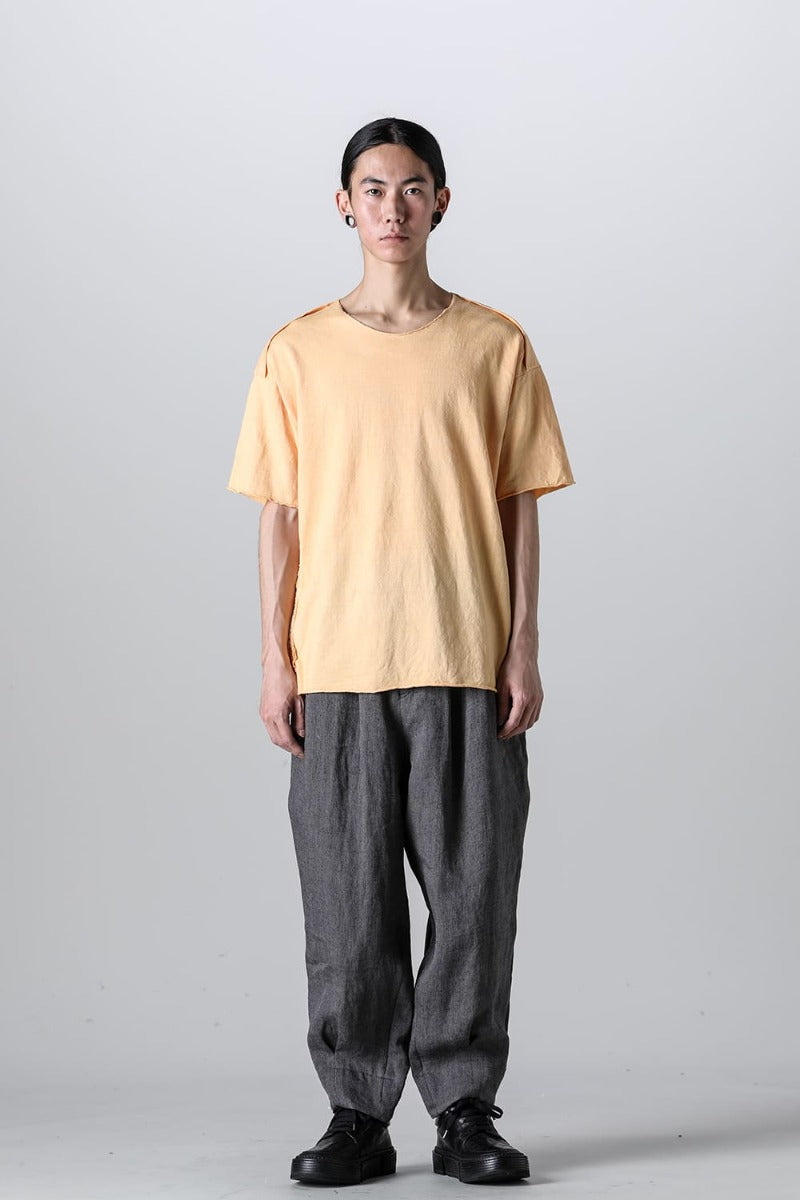 Cotton Washed Jersey One-Piece Pattern S/S T-Shirts Mustard Orange