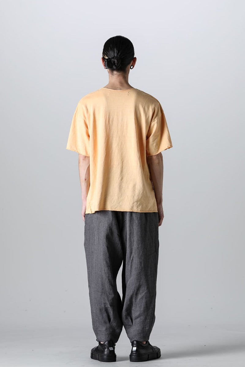 Cotton Washed Jersey One-Piece Pattern S/S T-Shirts Mustard Orange