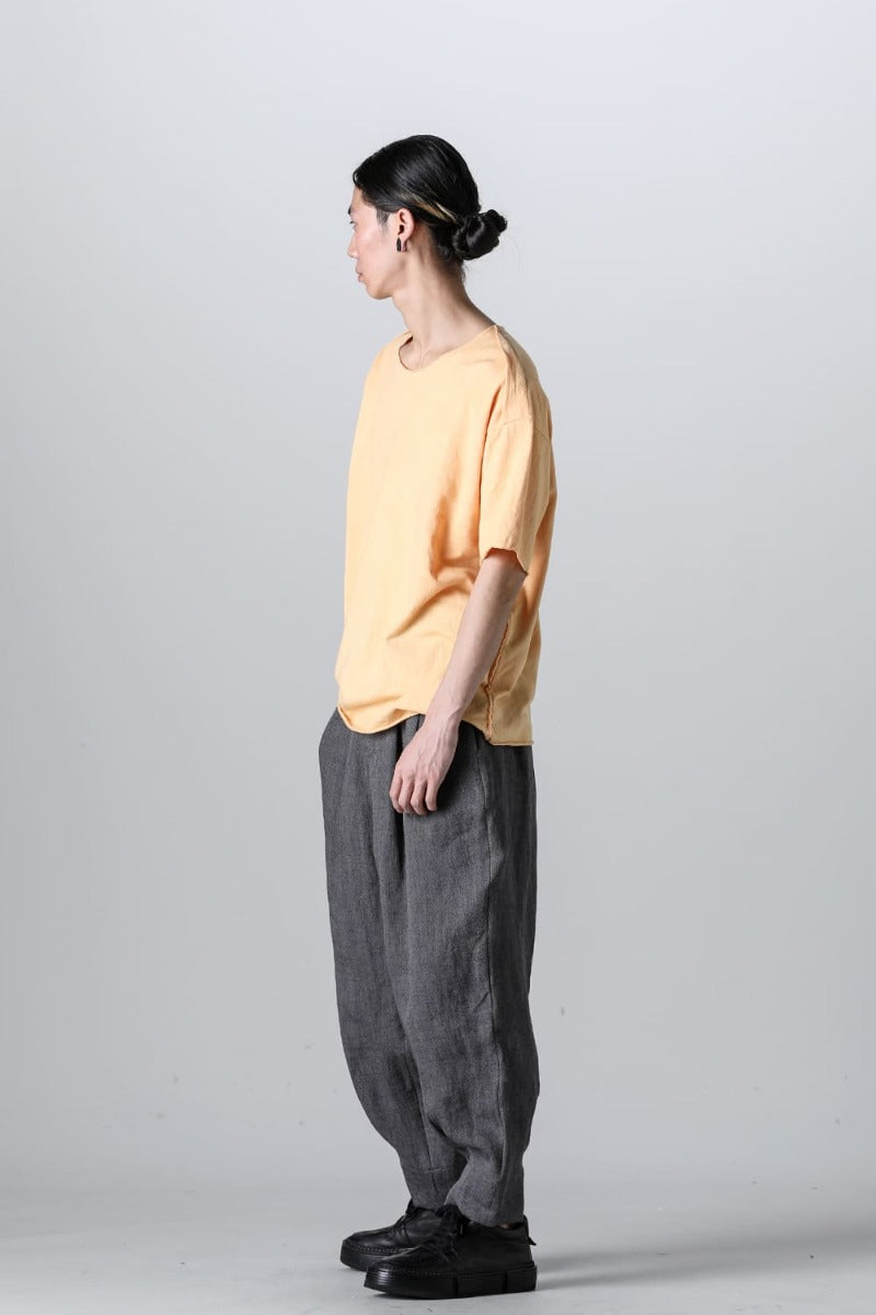 Cotton Washed Jersey One-Piece Pattern S/S T-Shirts Mustard Orange