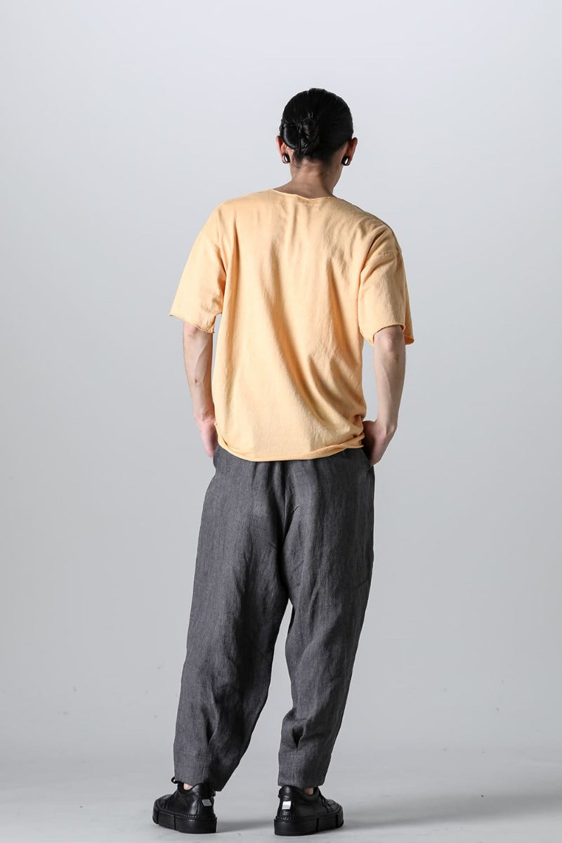 Cotton Washed Jersey One-Piece Pattern S/S T-Shirts Mustard Orange