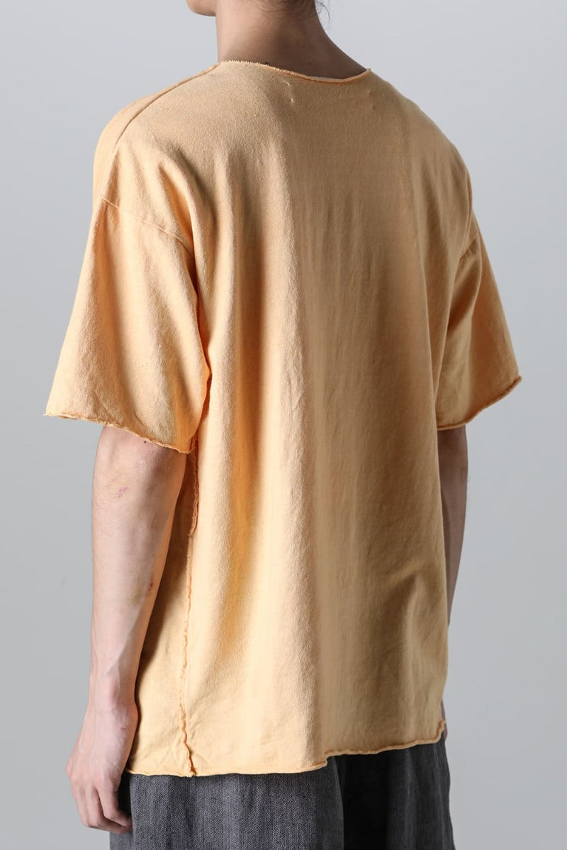 Cotton Washed Jersey One-Piece Pattern S/S T-Shirts Mustard Orange