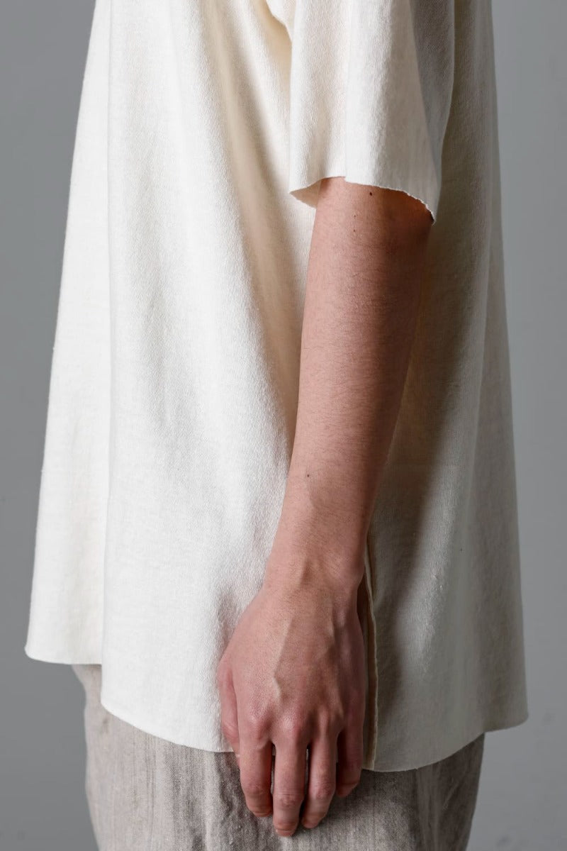 Cotton Washed Jersey One-Piece Pattern S/S T-Shirts Off White