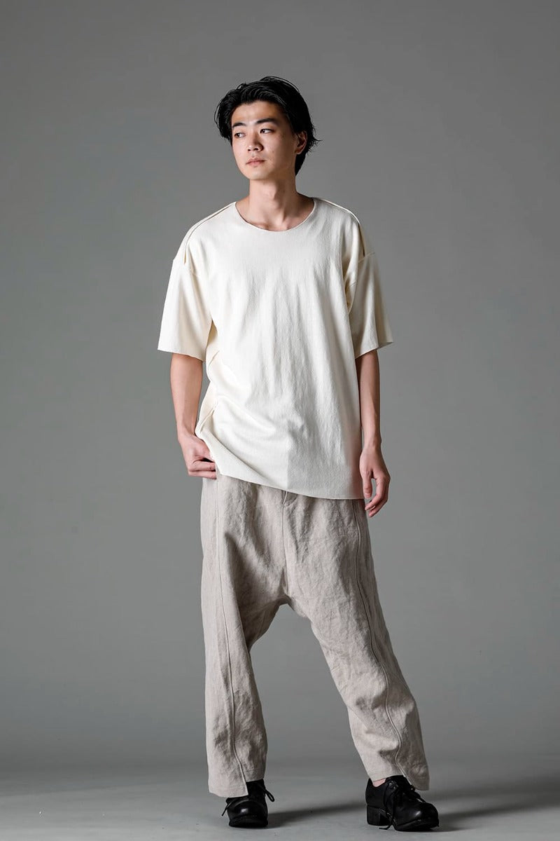 Cotton Washed Jersey One-Piece Pattern S/S T-Shirts Off White