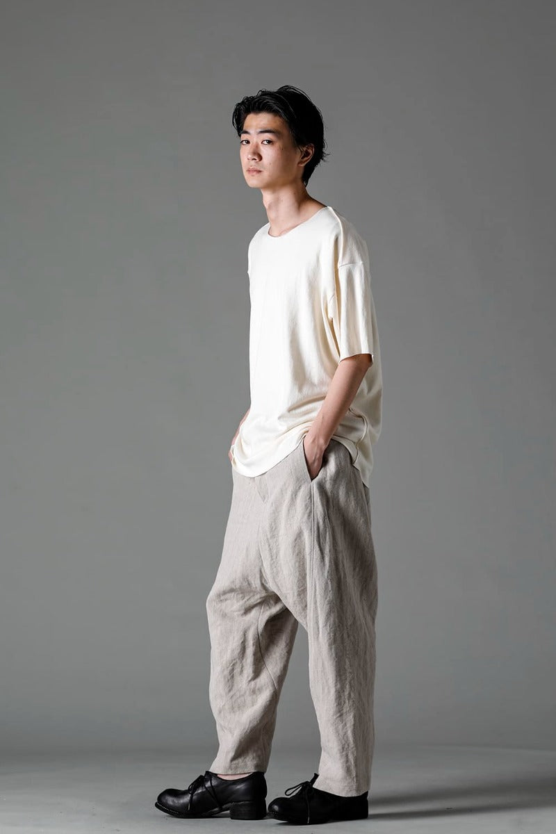 Cotton Washed Jersey One-Piece Pattern S/S T-Shirts Off White