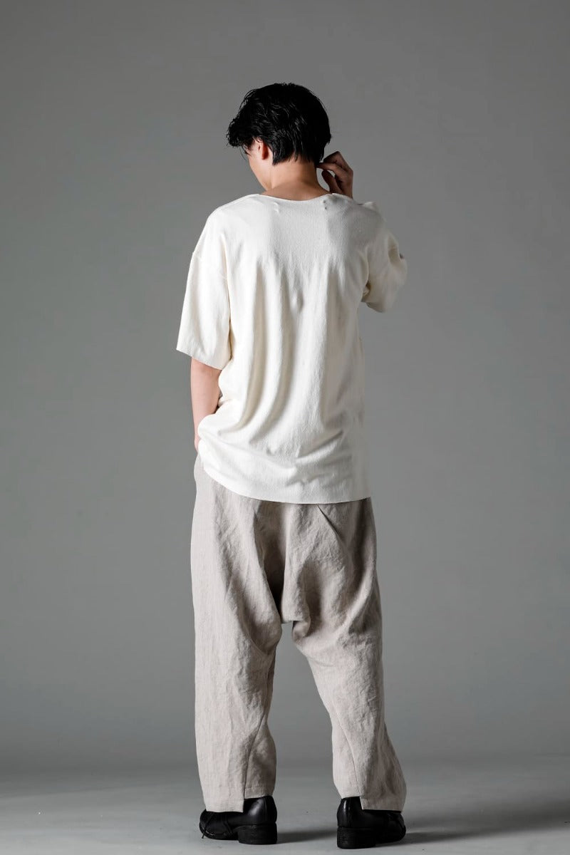 Cotton Washed Jersey One-Piece Pattern S/S T-Shirts Off White