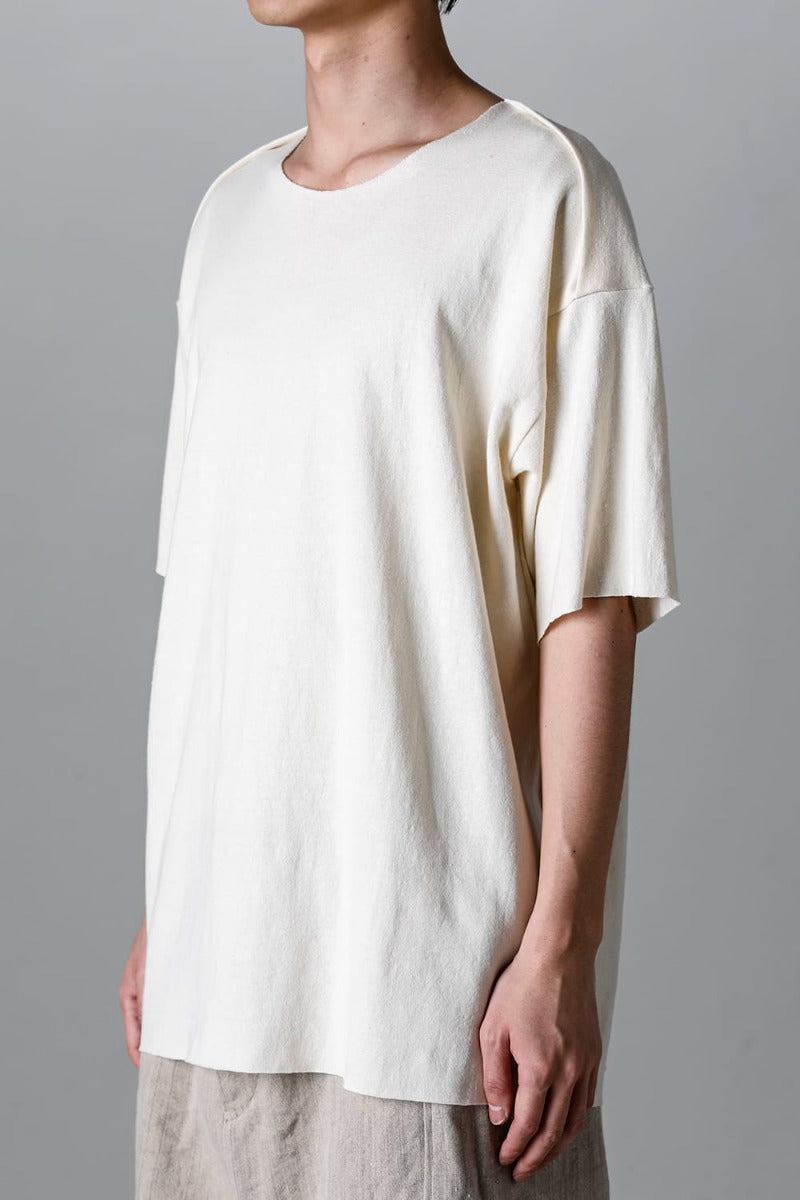 Cotton Washed Jersey One-Piece Pattern S/S T-Shirts Off White