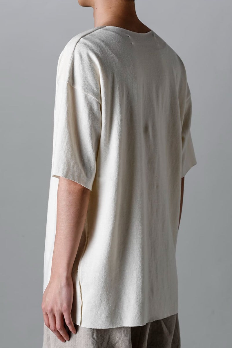 Cotton Washed Jersey One-Piece Pattern S/S T-Shirts Off White