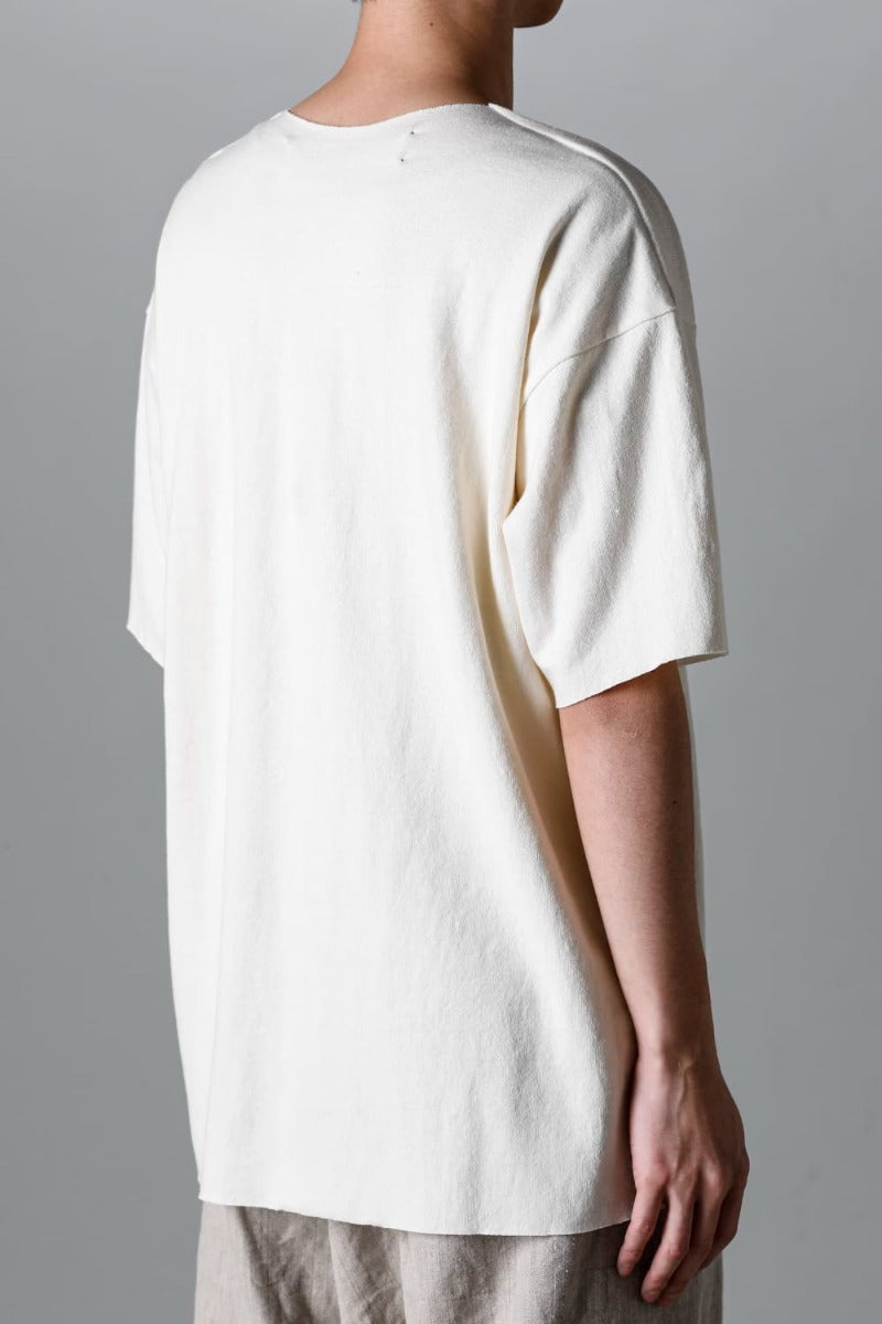 Cotton Washed Jersey One-Piece Pattern S/S T-Shirts Off White