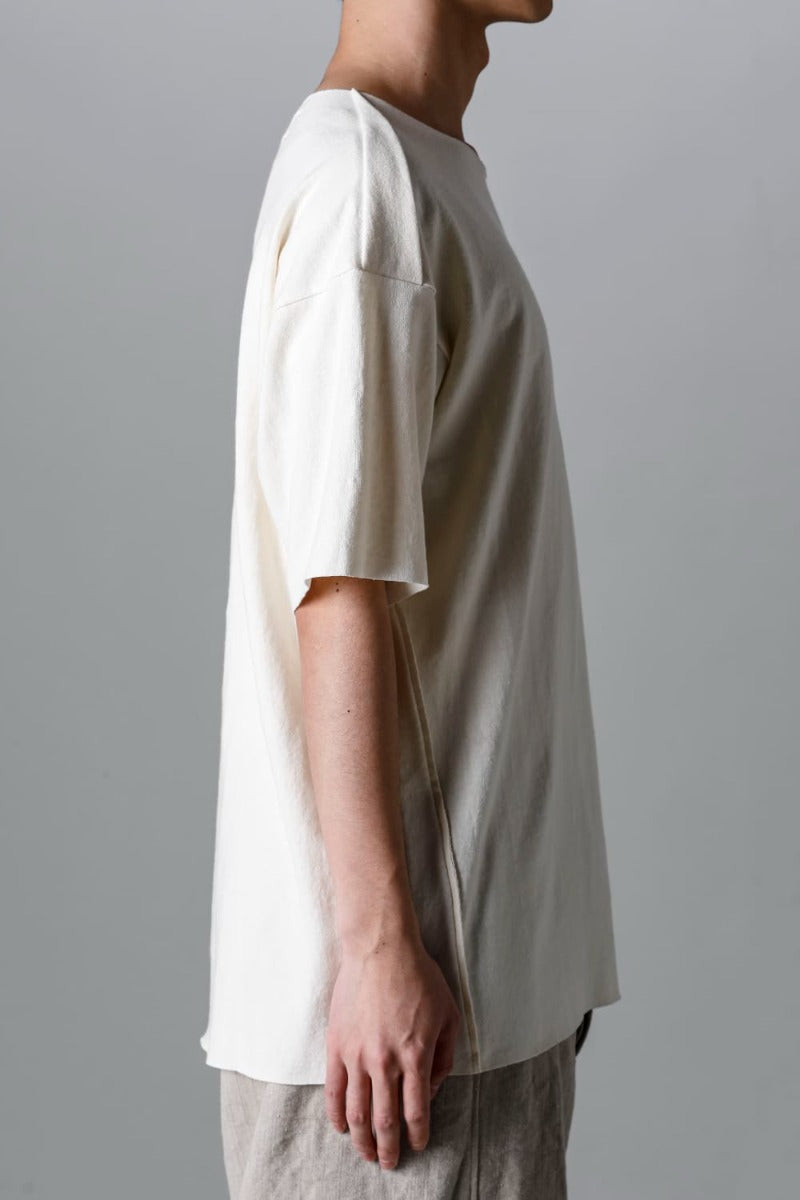 Cotton Washed Jersey One-Piece Pattern S/S T-Shirts Off White