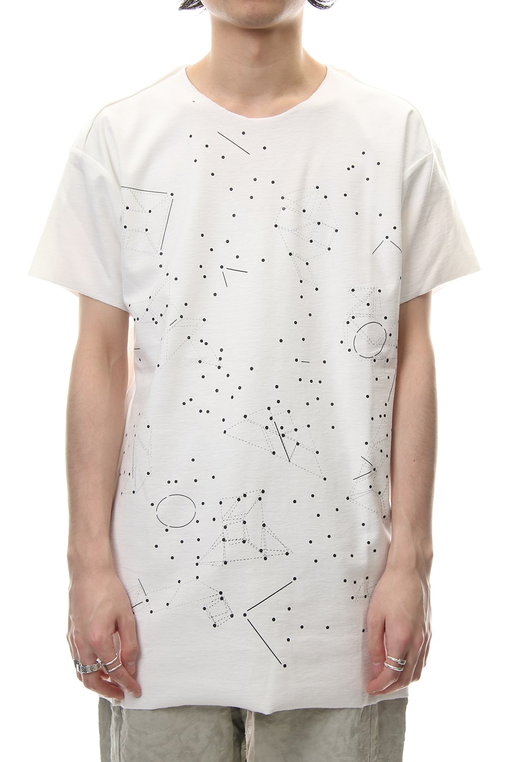 T-Shirts Basic Jersey White Print - CT56SP-LJ40