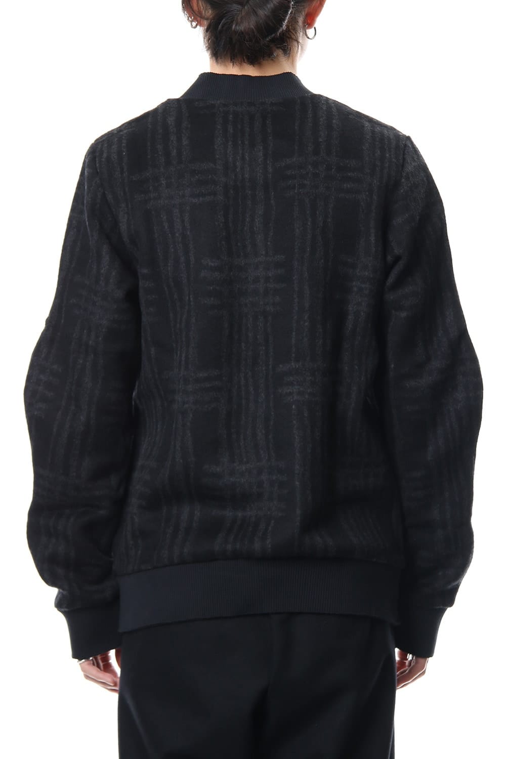 Pullover CT63 Grid Pattern Jaquard Wool Beaver Finished