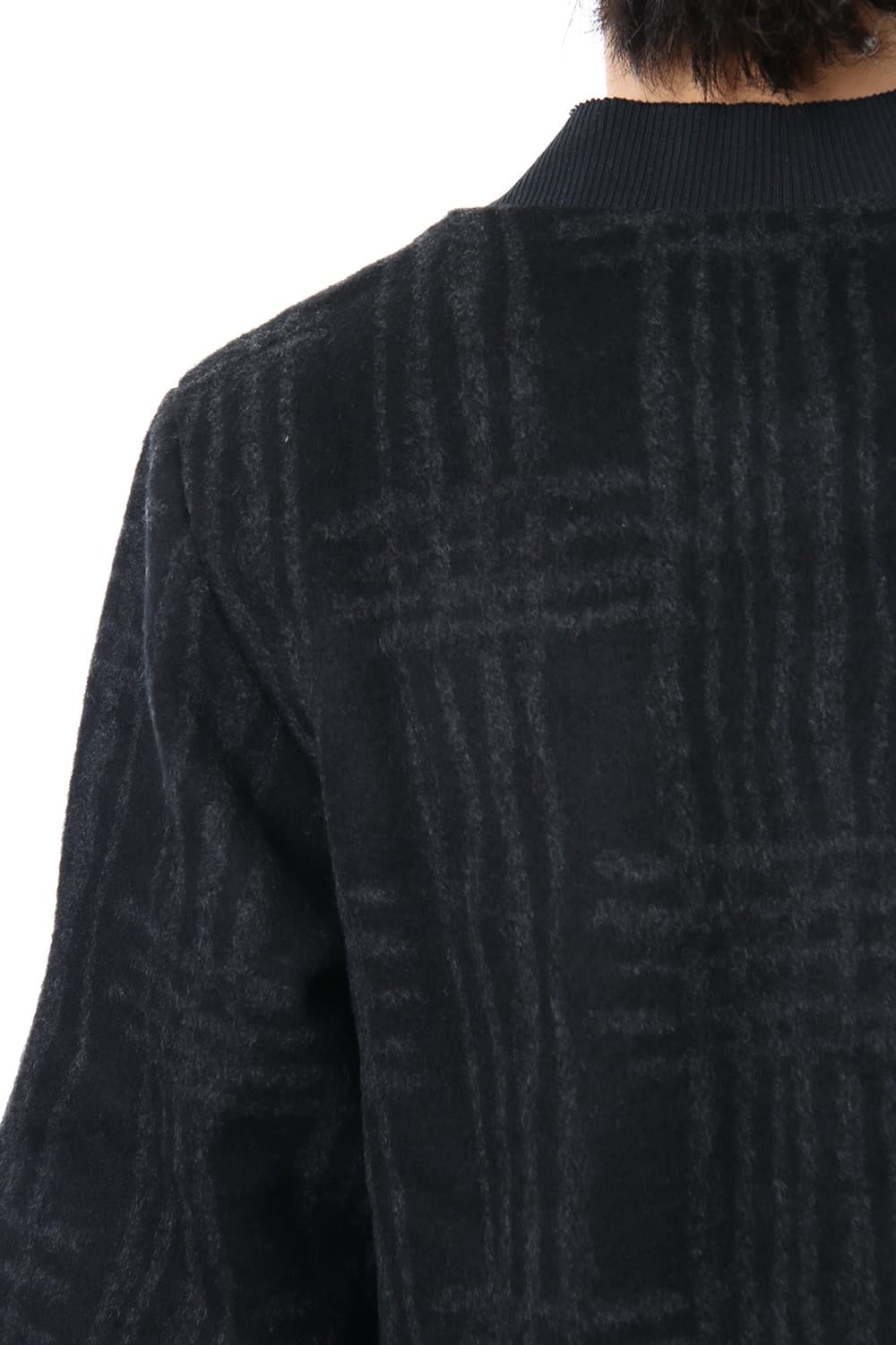 Pullover CT63 Grid Pattern Jaquard Wool Beaver Finished