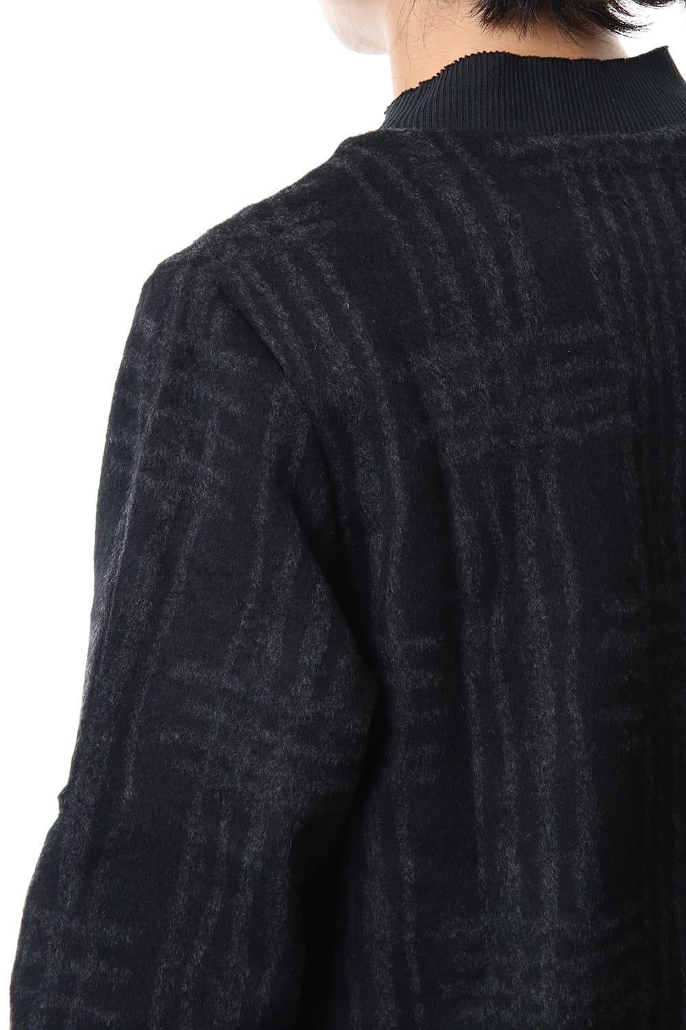 Pullover CT63 Grid Pattern Jaquard Wool Beaver Finished