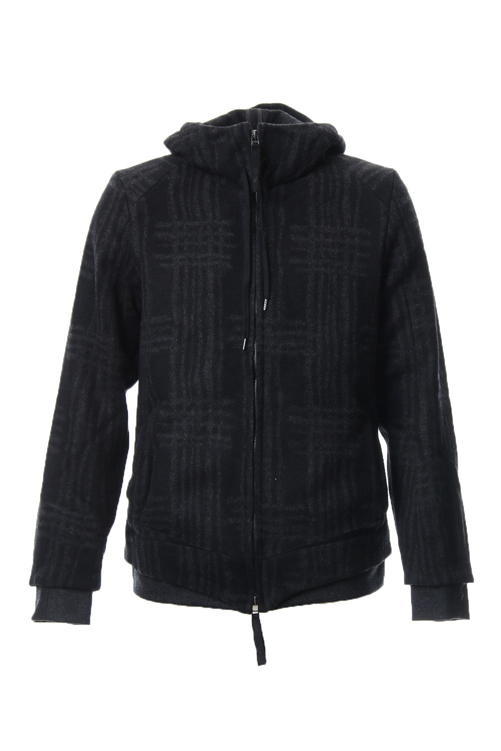 Pullover CT63 Grid Pattern Jaquard Wool Beaver Finished