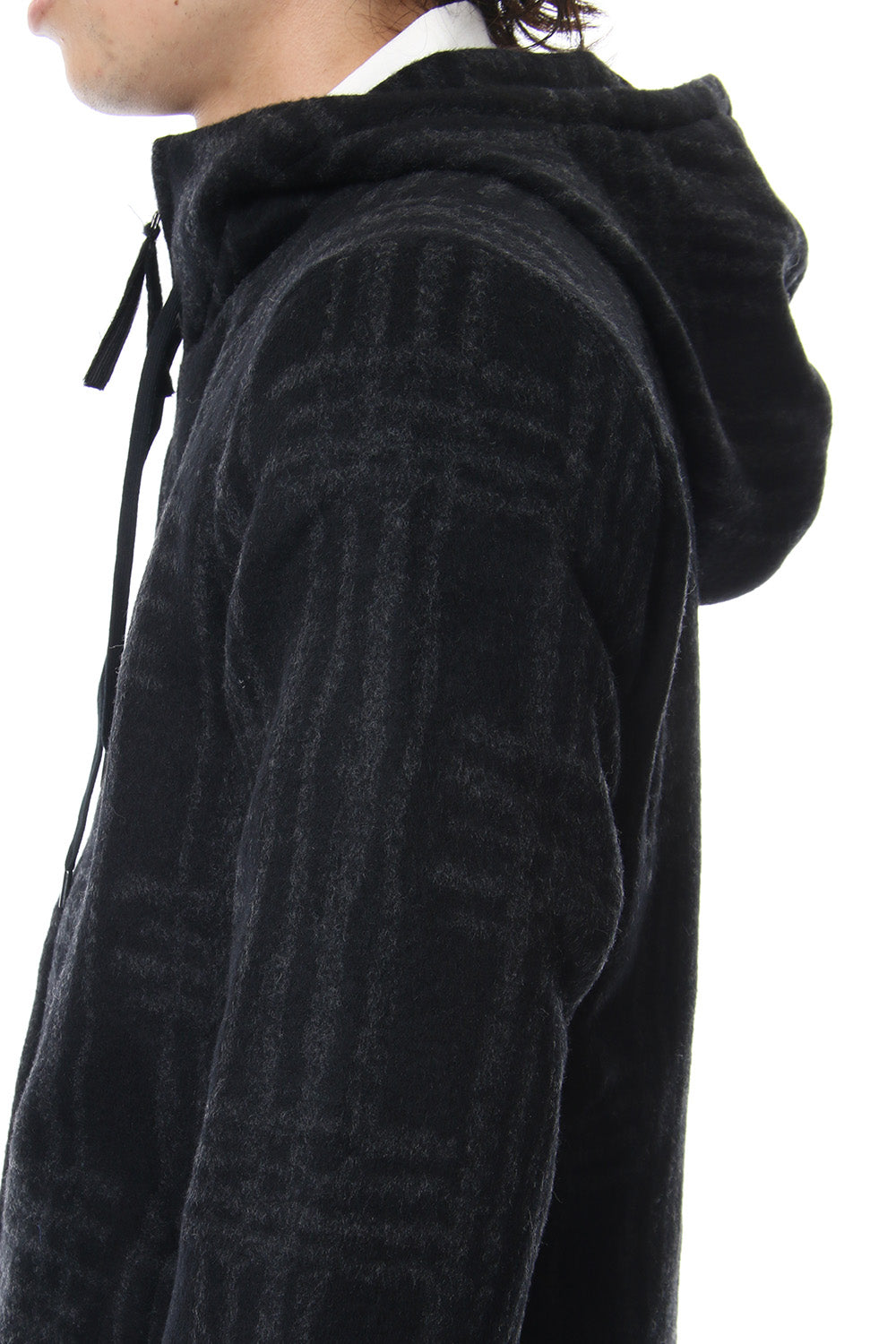 Pullover CT63 Grid Pattern Jaquard Wool Beaver Finished